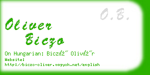 oliver biczo business card